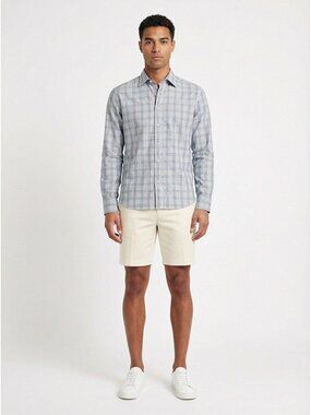 James Tattersall Button Down Shirt Checks Size M / 15.5 Blue Pink 100% Cotton